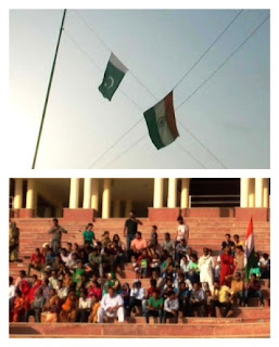 A patriotic display and friendliness during ‘Flag Retreat Ceremony’–at Hussainiwala