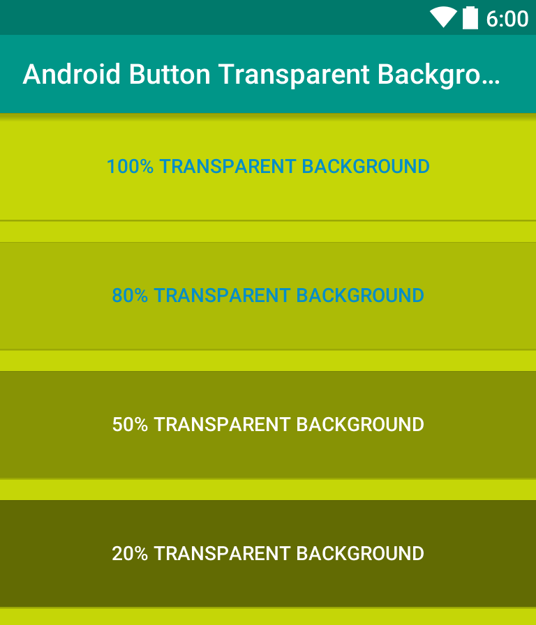 android transparent background