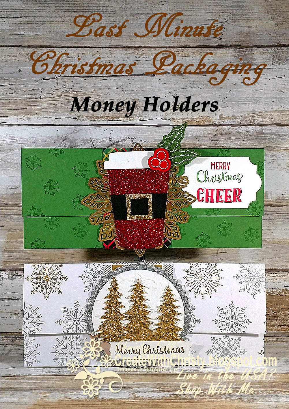 Last Minute Christmas Money Holders [Create With Christy]