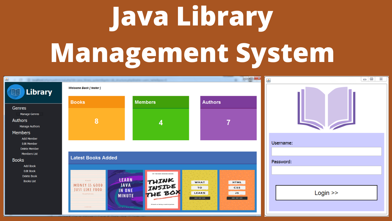 library management system using java
