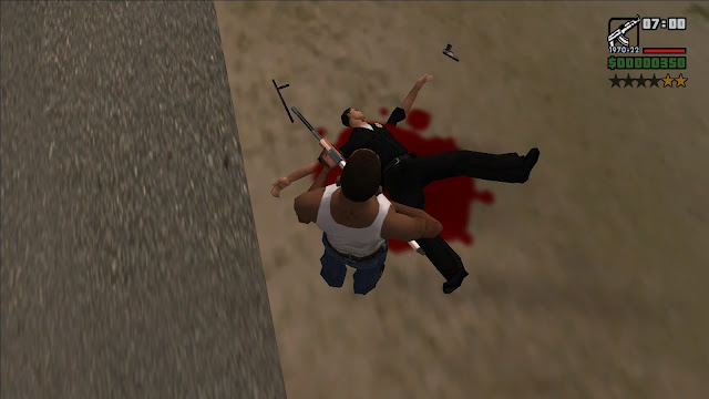 GTA San Andreas Weapons On The Ground Mod