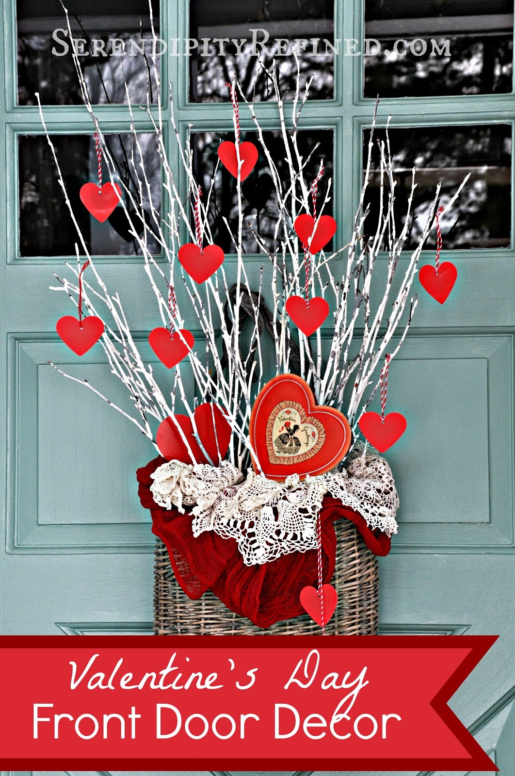 Serendipity Refined Blog Simple DIY Valentines Day Door Decor