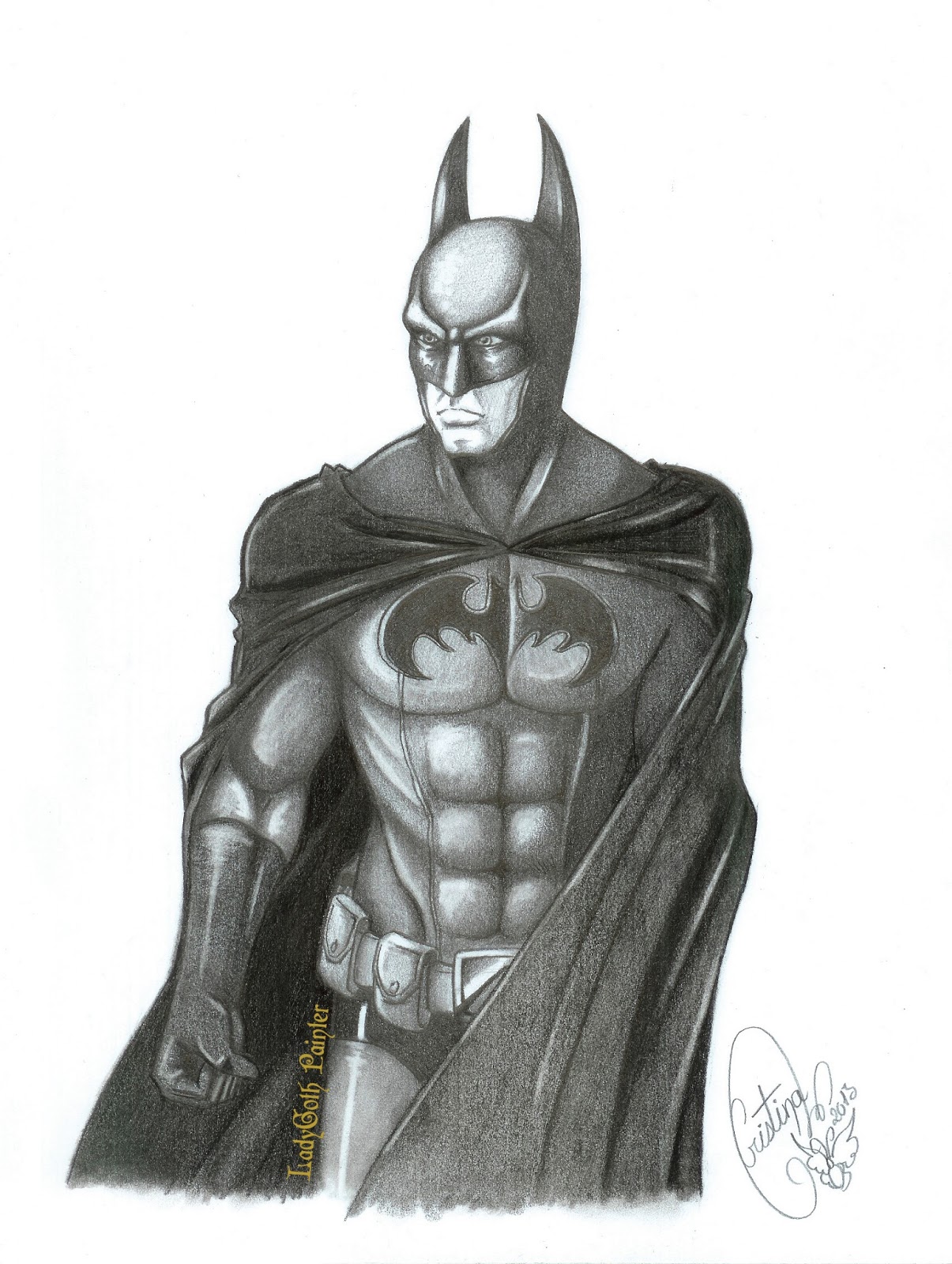 LadyGoth Painter: Batman a Lapiz - dibujo versionado -