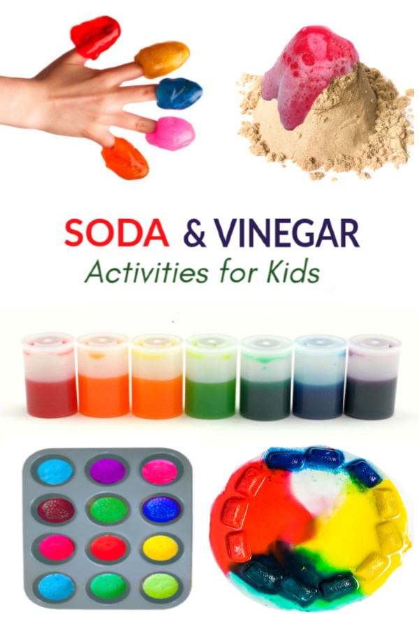 50+ super fun ways for kids to experiment with baking soda and vinegar. #vinegarandbakingsodaexperiment #bakingsodauses #bakingsodaandvinegarexperimentkids #bakingsodaandvinegar #fizzingexperimentsforkids #fizzyscience #scienceexperimentskids #scienceforkids #growingajeweledrose #volcanoprojectforkids #volcano