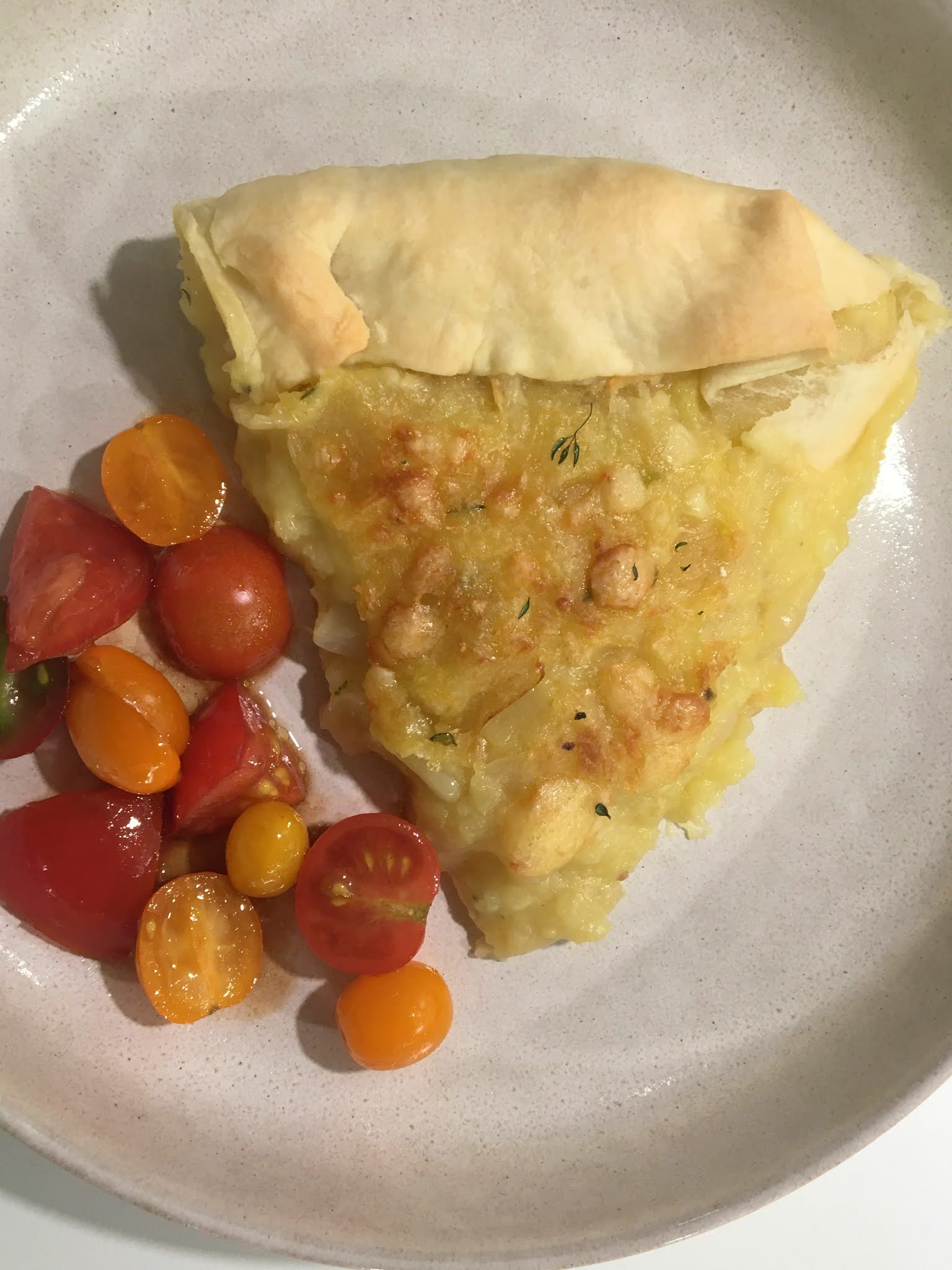 The VegHog Cheeseonionpotato pie