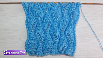 Волнистый ажурный узор спицами. маятер класс
