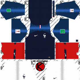 France Two Star 2018 Nike Kit -  Dream League Soccer Kits