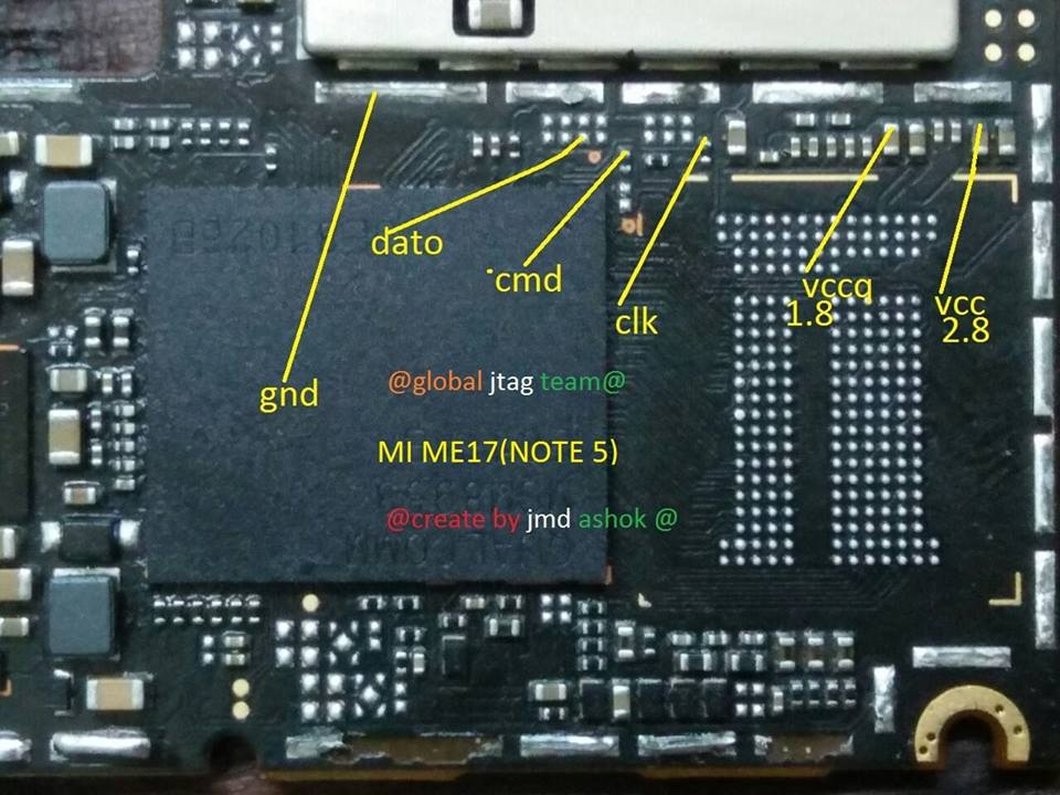 Redmi 7 isp pinout