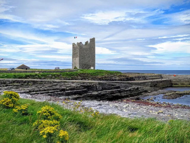 Stone tower on a Yeats-inspired self-driving tour of County Sligo Ireland