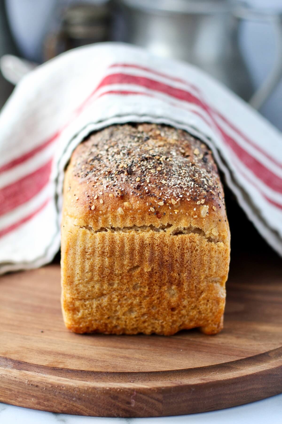 No Knead WHOLE WHEAT Sandwich Bread - Super Soft! - Mary's Nest