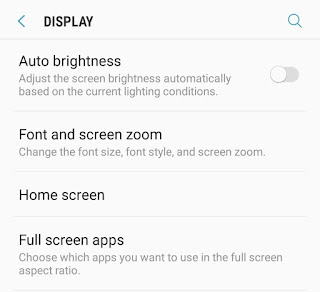 Display settings