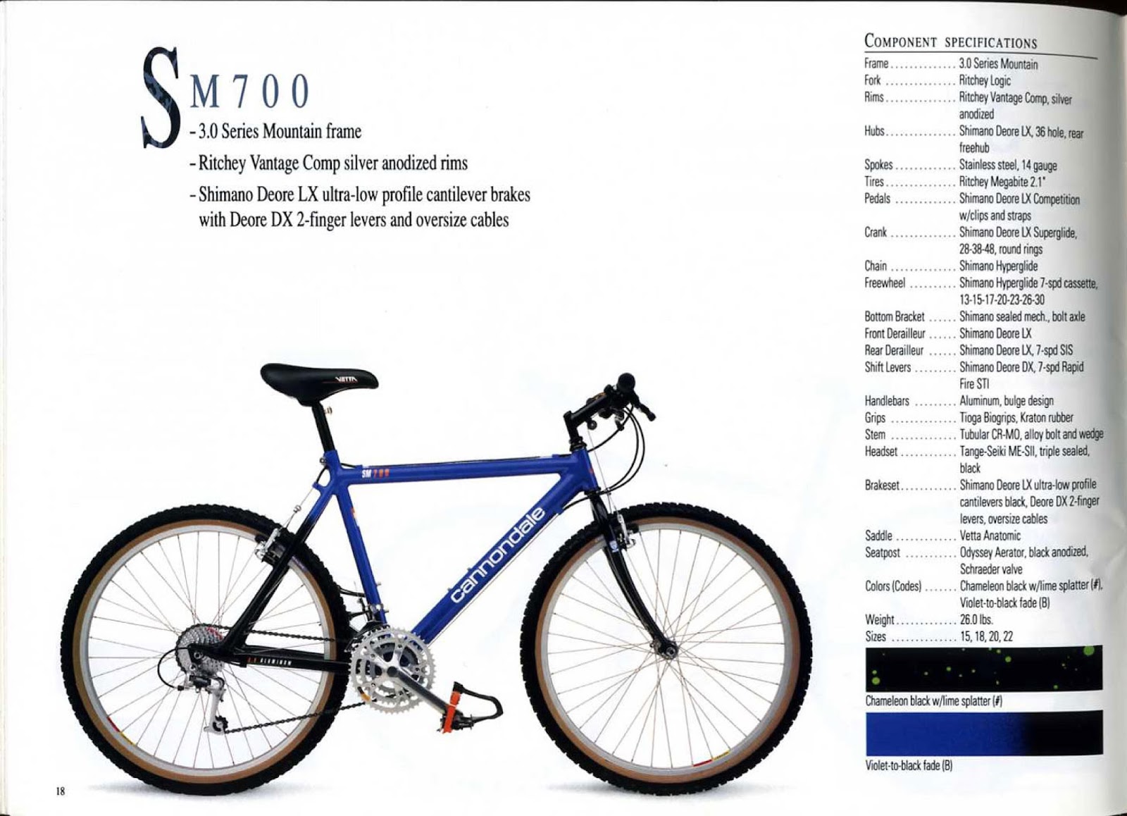 CATALOGUES CANNONDALE CANNONDALE 1991