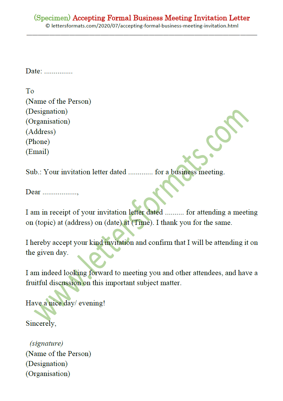 Writing A Formal Invitation Letter Writing A Formal Invitation Letter