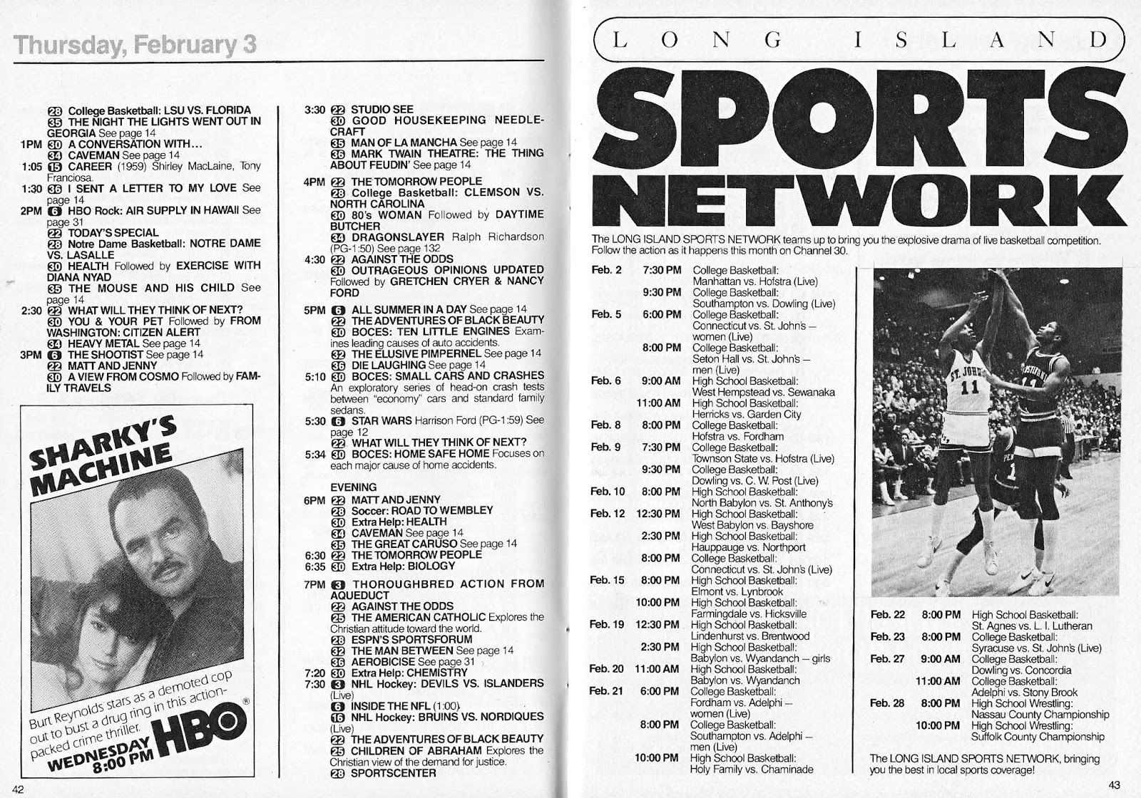 don't parade in my rain Cablevision Guide, February 1983.