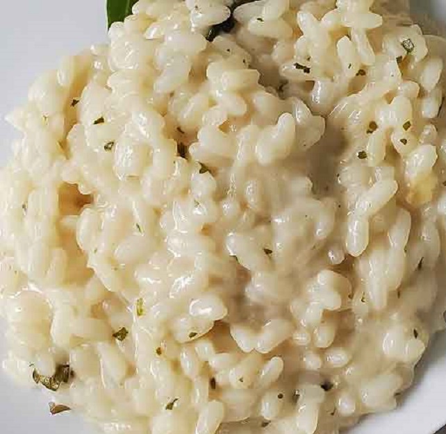 this is a spoonful of cooked risotto