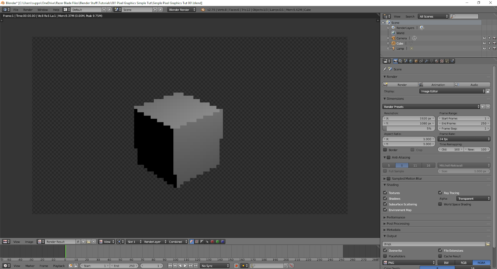 How To Make Pixel Graphics With Blender