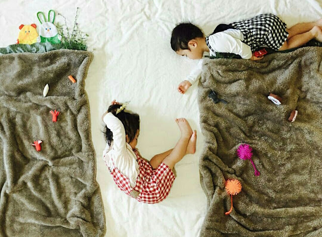 parenting, twins photo series, creative parenting, creative flatlays, Instagram
