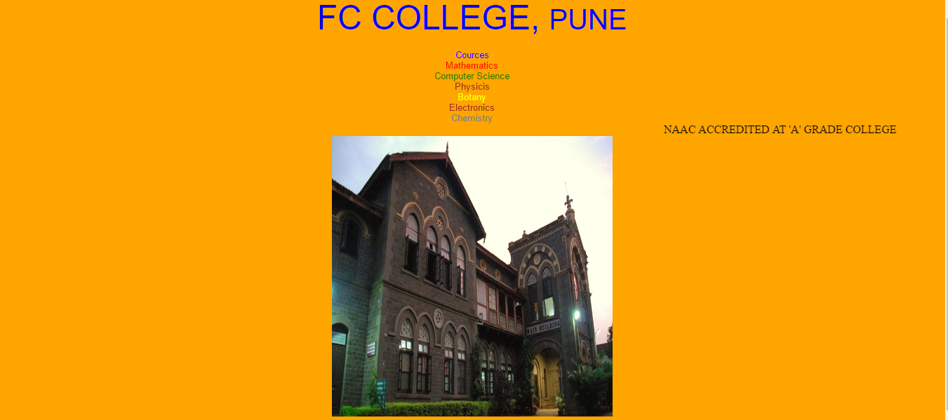 Create an html5 page of My College | HTML & CSS - IProgramX