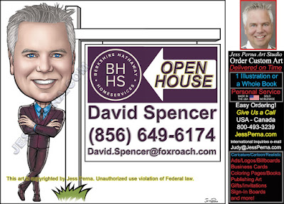 Berkshire Hathaway Open House Signs with Caricatures