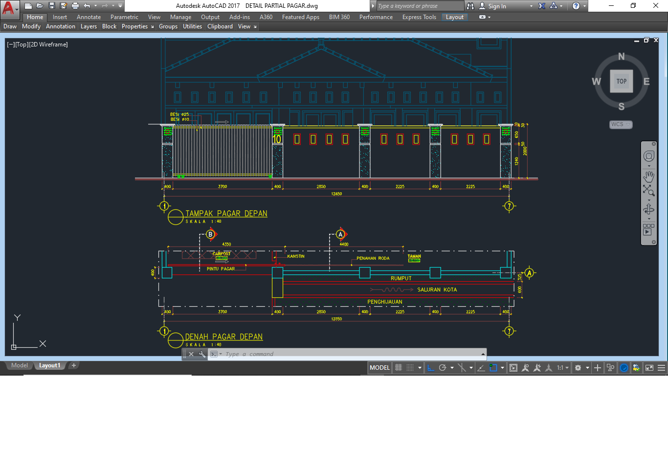 Download Gambar Pagar BRC Autocad - Pagar BRC Galvanis