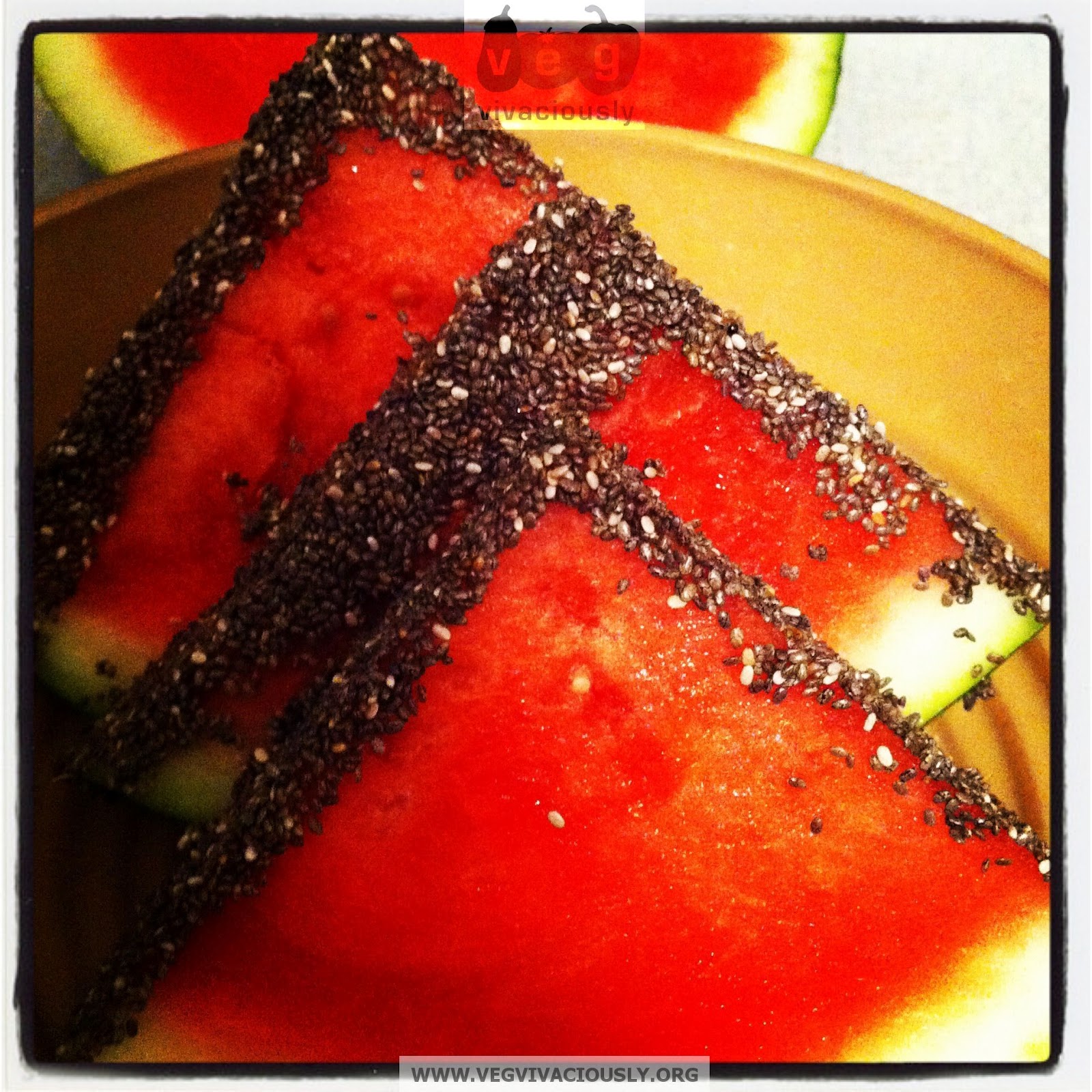 Veg Vivaciously Snack Attack Chia Seeded Watermelon