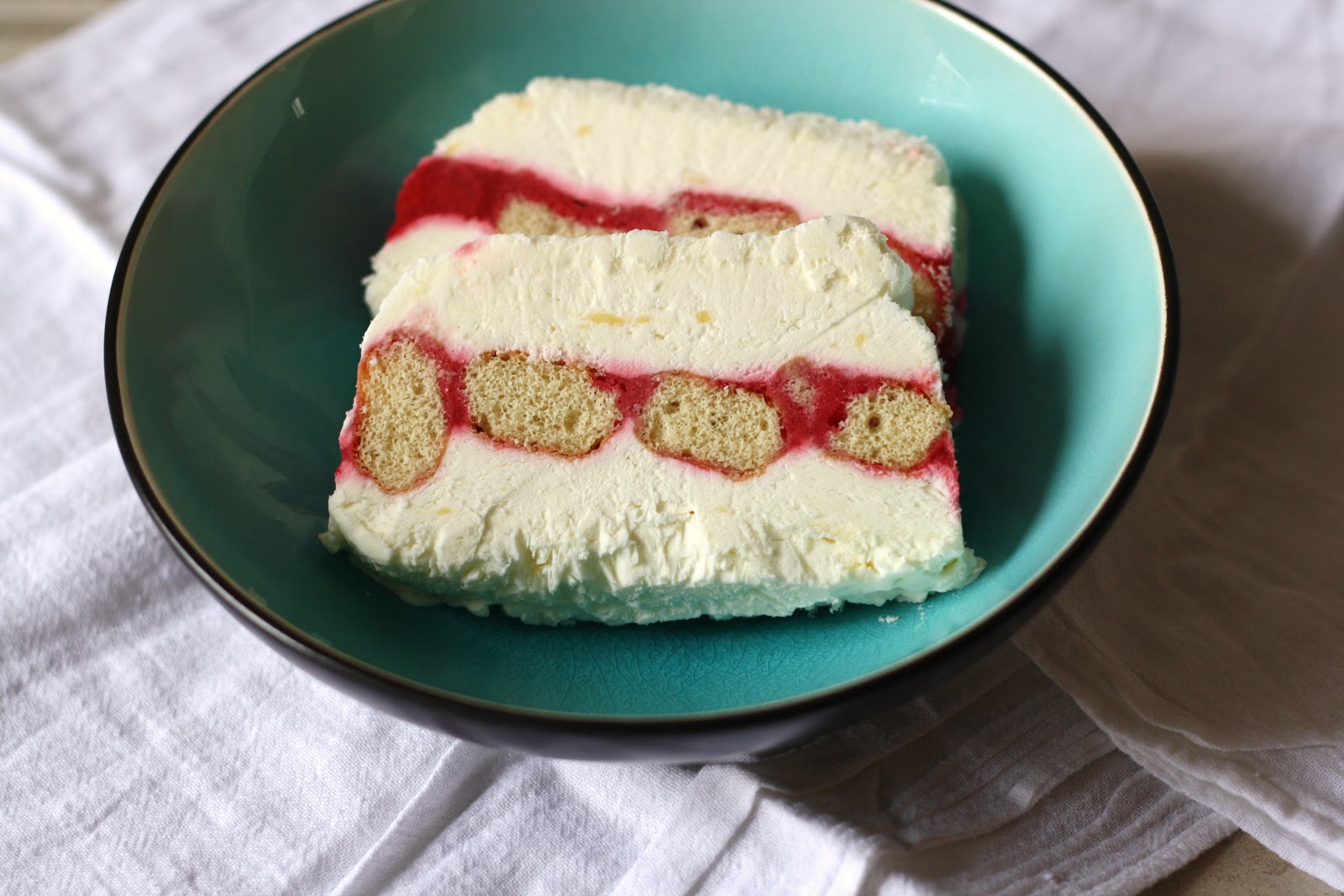 sunday sweets: lemon-raspberry semifreddo