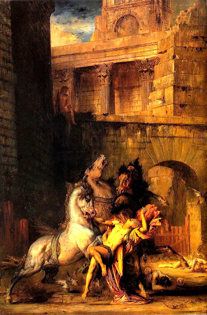 Диомед, пожираемый своими конями. Художник Гюстав Моро, 1865