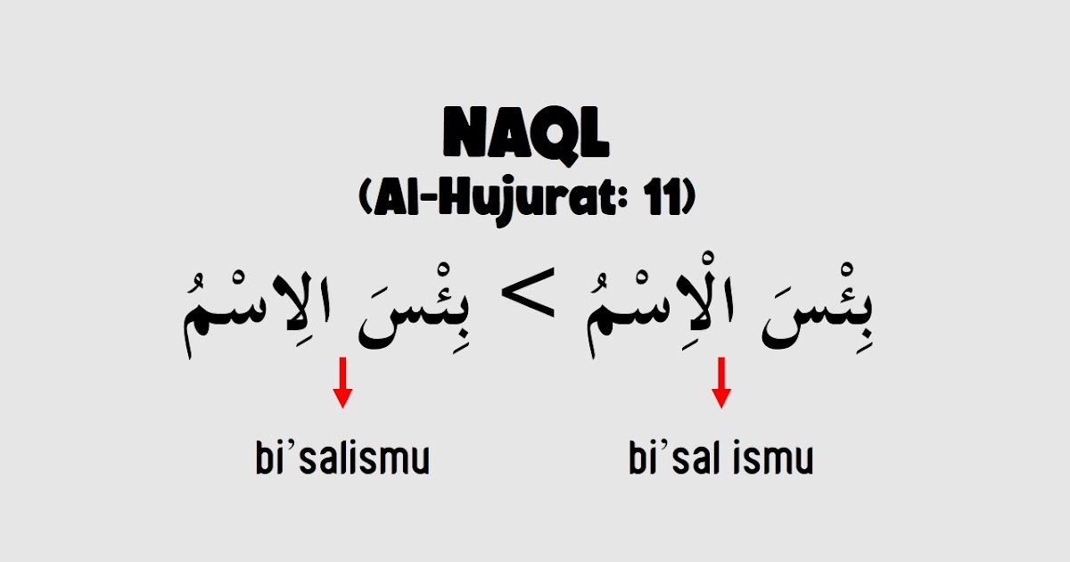 Bacaan Naql di AlQur�an (Pengertian, Cara Baca, dan