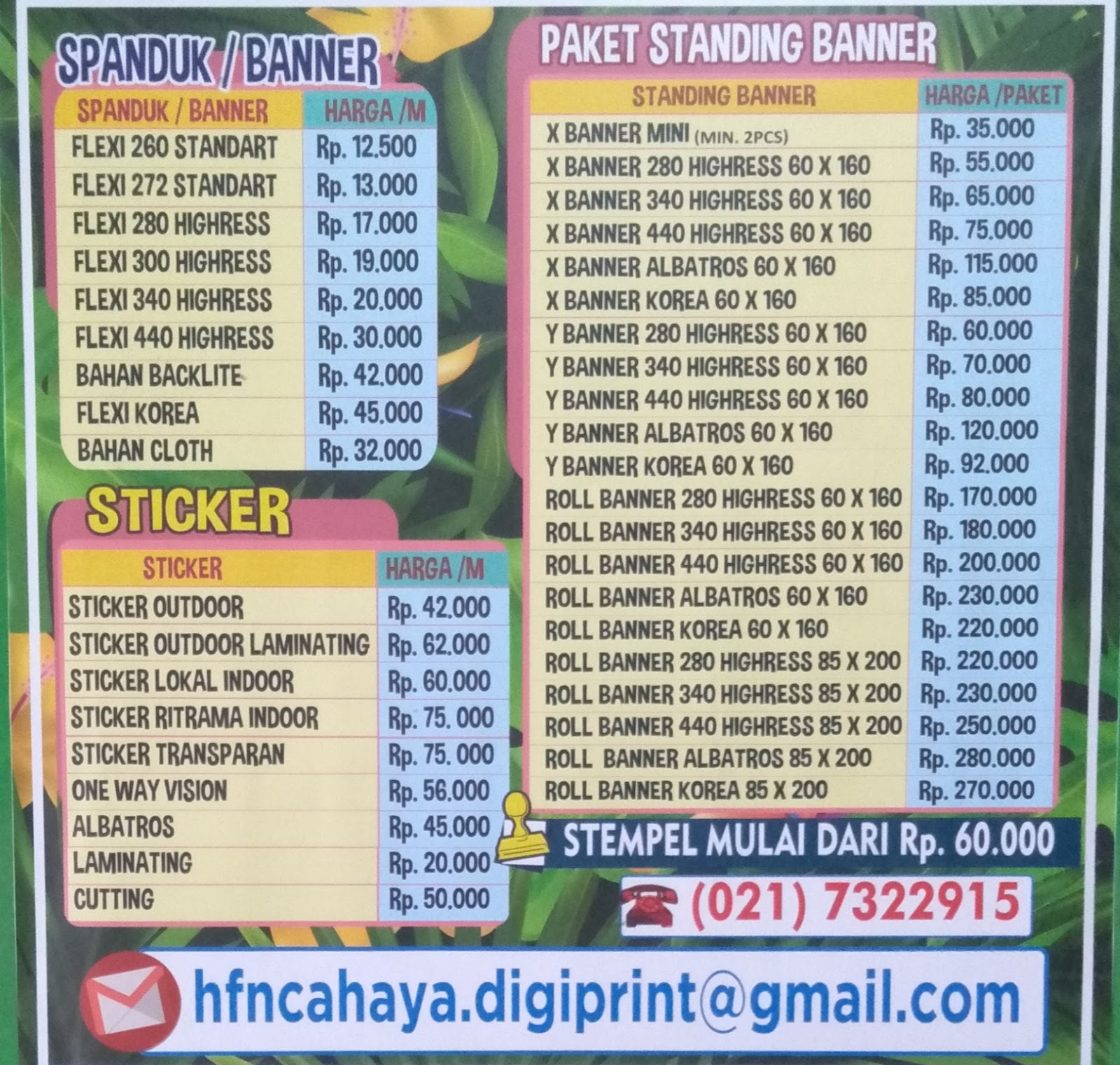 Tempat Bikin Banner Yang Murah Di Ciledug Tangerang
