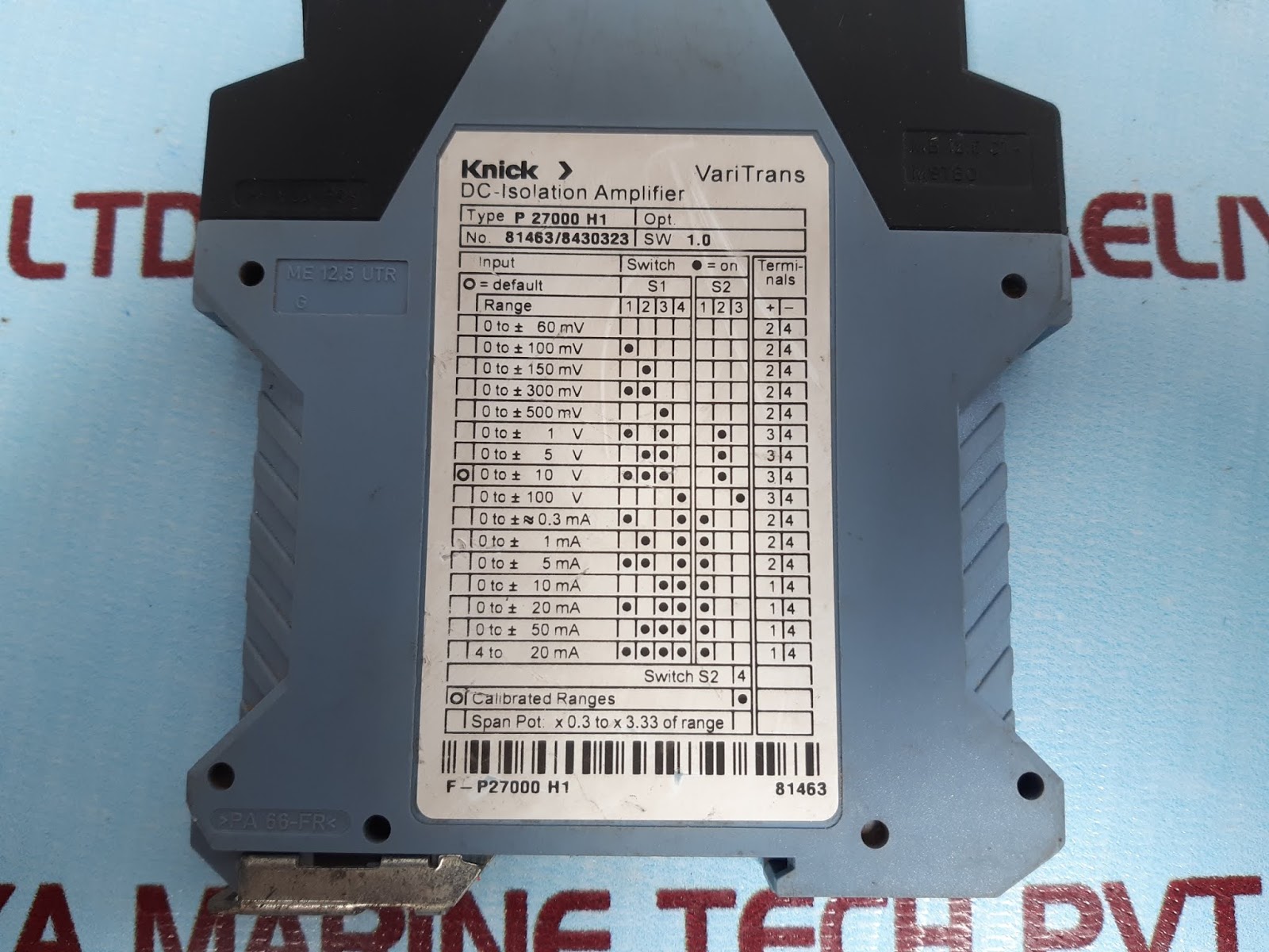 KNICK P 27000 H1 DCISOLATION AMPLIFIER Aeliya Marine