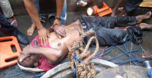 nm Photo: Man who tried commiting suicide by jumping into a well in Lagos rescued