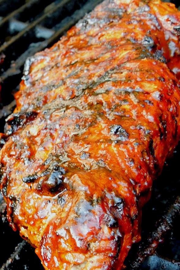 Hanneica's Kitchen Braaied Spice Rubbed Pork Fillets with Chilli Peach