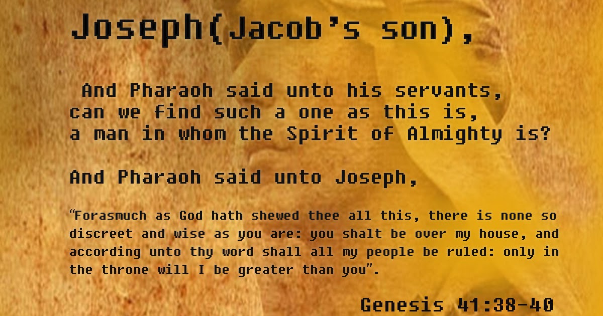 Bible, Easy!: "Joseph, Jacob' son"