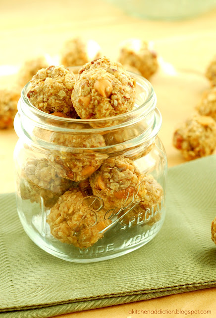 No Bake Butterscotch Pecan Granola Bites
