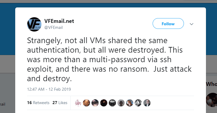 vfemail data backup hack