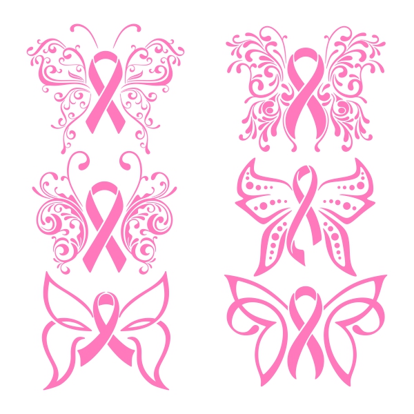 Cut Files Breast cancer,Pink ribbon svg Instant download Survive svg Heart svg Flowers svg File for Cricut,Silhouette Pink svg