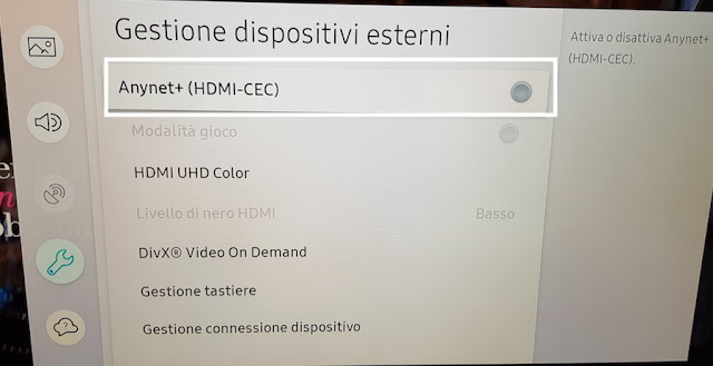 sky q schermata nera diretta 4k tv samsung modifica impostazioni televisore