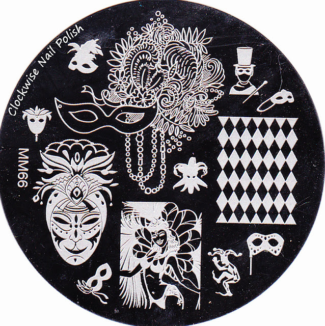 The Clockwise Nail Polish: Messy Mansion MM 66 Stamping Plate Review