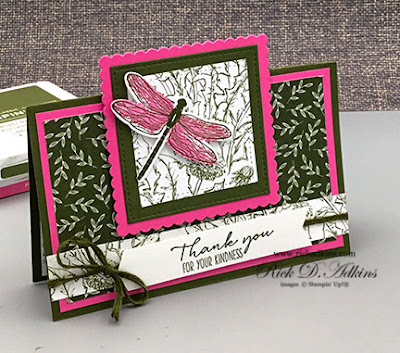 Check out this super easy fun fold card featuring the Dragonfly Garden Bundle from Stampin' Up!  Click here to learn more