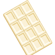 板チョコのイラスト（ホワイト）