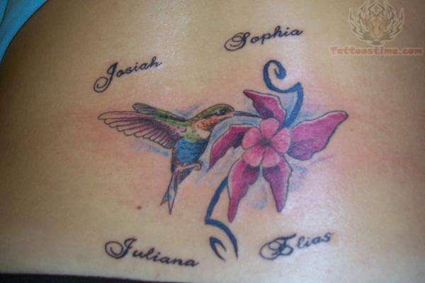 Humming Bird Tattoos: Hummingbird Tattoos With Flowers And Vines