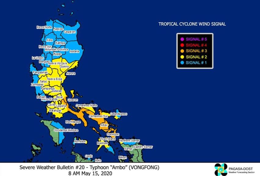 'Bagyong Ambo' PAGASA weather update May 15, 2020