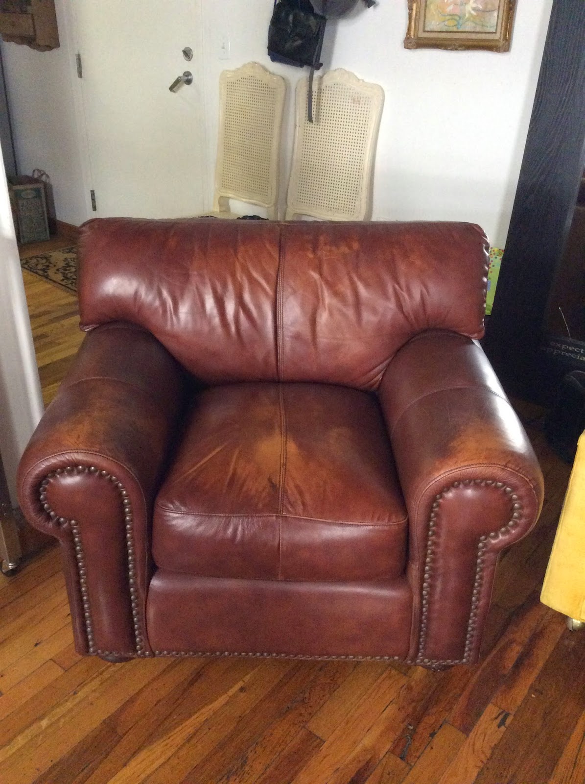 Revamp Brown Leather Cigar Chair by Robinson & Robinson.