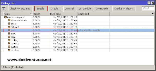 Tutorial Cara Enable Disable Package Mikrotik Tutorial Cara Enable Disable Package Mikrotik