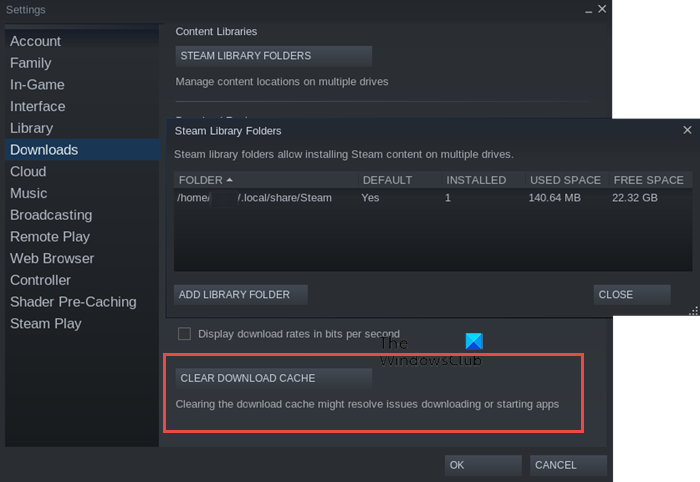 Svuota la cache di download di Steam