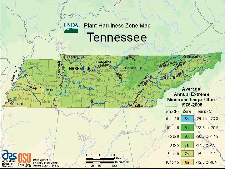 Farmers Know Best Tennessee USDA Plant Hardiness Zones Map Growing