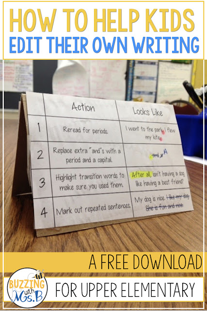 Tired of prompting your kids for every single editing skill? Build independence with personal editing checklists with this free lesson idea and video. These checklists are special: they give an action and a visual aid for each step so kids can actually do this on their own! Perfect for an intervention or small group writing lesson. Check out the sample anchor charts for editing, too! There's a free download to help you get started. Tired of prompting your kids for every single editing skill? Build independence with personal editing checklists with this free lesson idea and video. These checklists are special: they give an action and a visual aid for each step so kids can actually do this on their own! Perfect for an intervention or small group writing lesson. Check out the sample anchor charts for editing, too! There's a free download to help you get started.