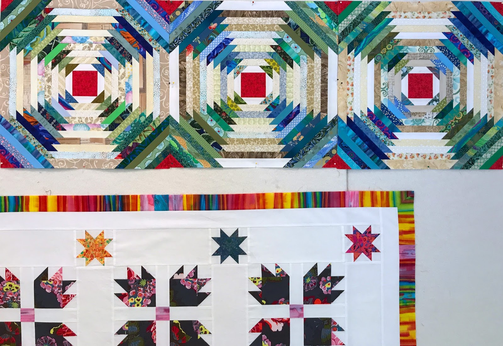 Rebecca Grace Quilting A Few More Pineapple Log Cabin Blocks 33