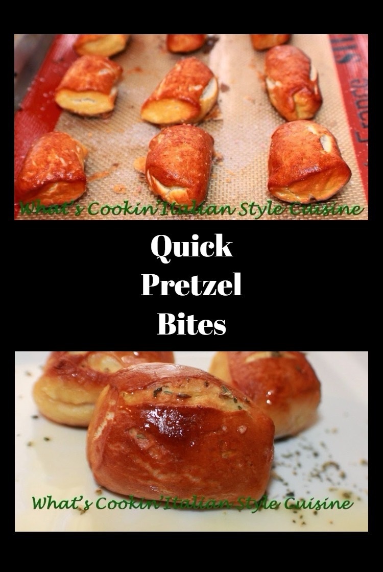 Quick Soft Pretzel Bites with Herbs Video What's Cookin' Italian