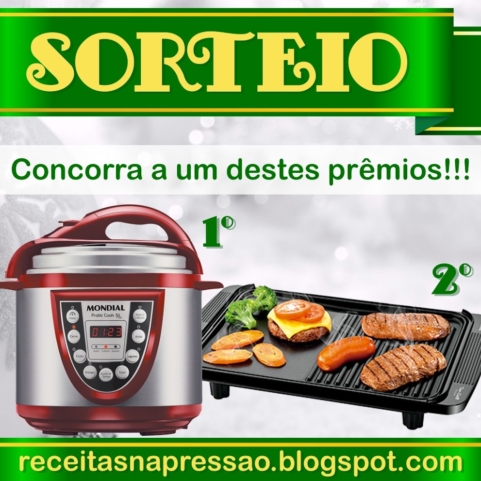 Sorteio de Final de Ano do blog Receitas na Pressão!